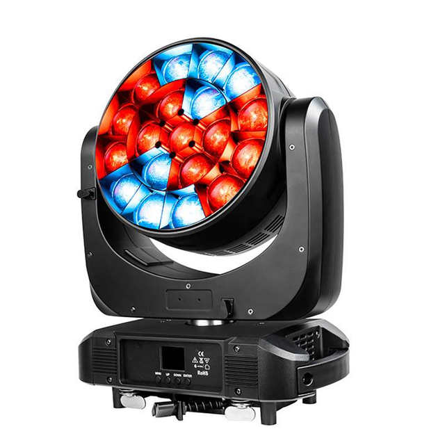 19pcs 40W Bee Eye RGBW Zoom Wash Pixel Moving Head Light FD-LM1940B