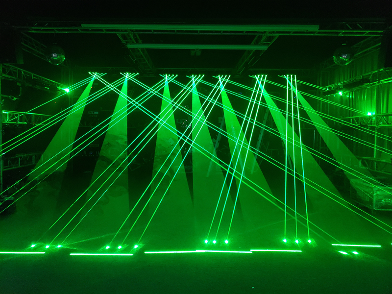 Stage 3W/12W RGB 6 Heads Moving Head Laser Bar for Event FD-L01