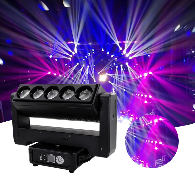 5pcs 60W RGBW Zoom Dyeing Matrix Color Strobe Light FD-B560 