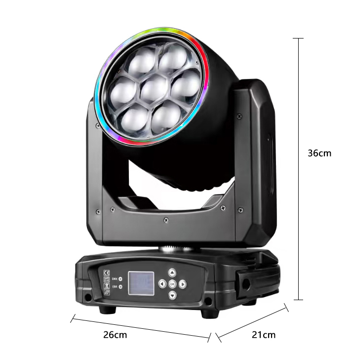 7x40W Bee Eye LED Moving Light Small Zoom Wash Moving Head FD-LM740B