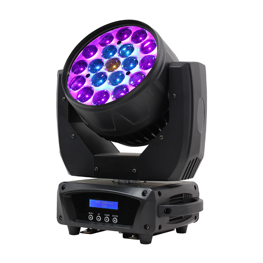 Zoom 19pcs 15w Moving Head Wash Lighting RGBW for Disco Club FD-LM1915